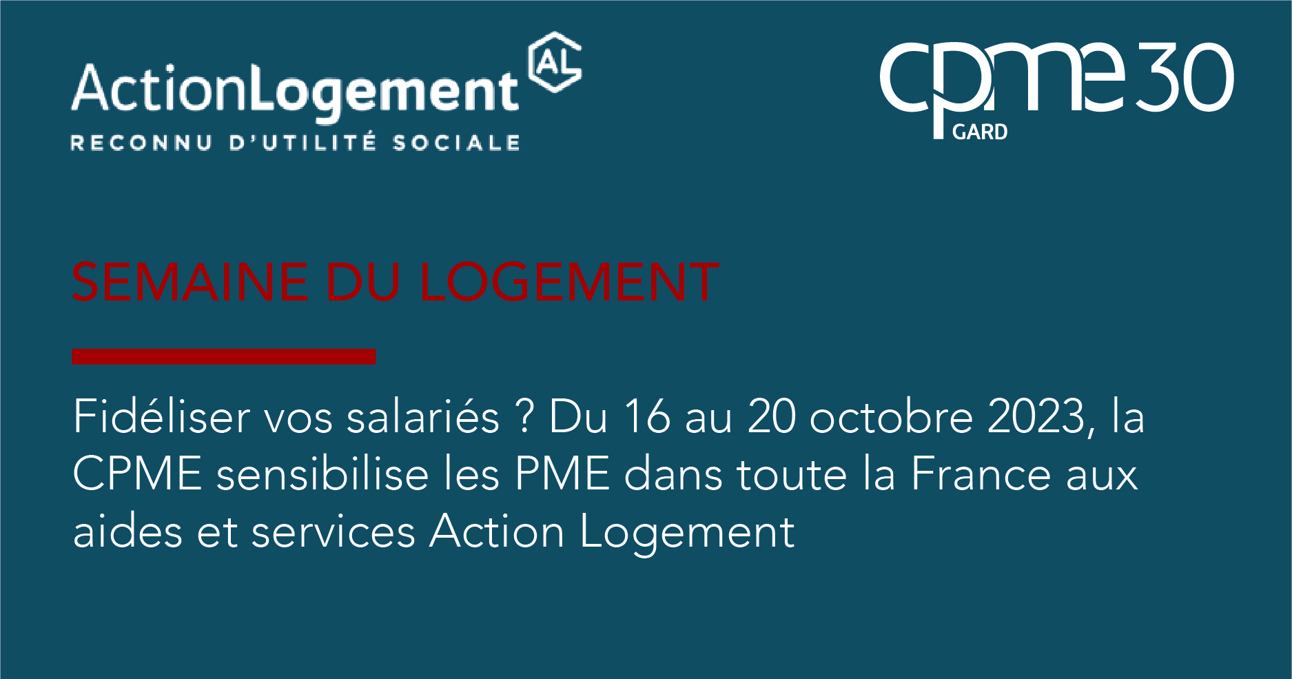 Lire la suite à propos de l’article La semaine du logement – du 16 au 20 octobre 2023