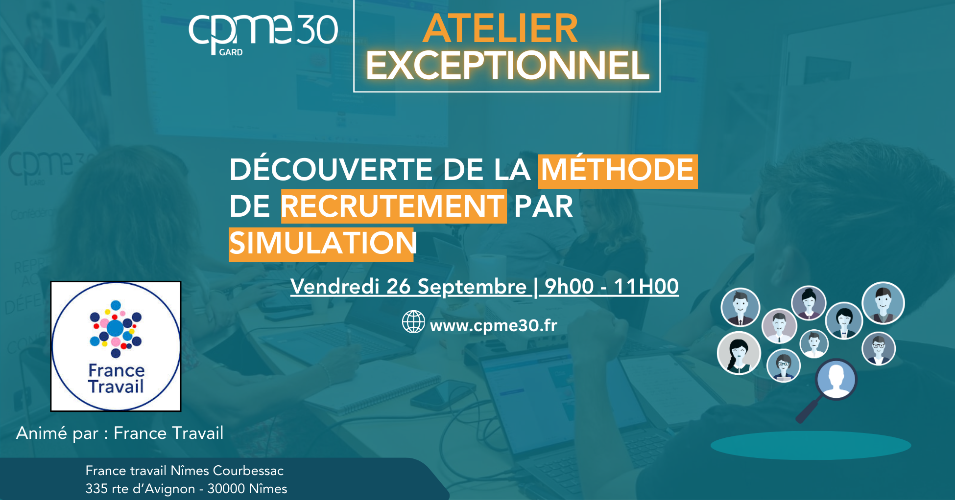 Lire la suite à propos de l’article Atelier – Découverte méthode de recrutement par simulation