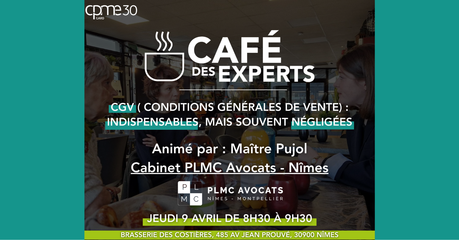 Lire la suite à propos de l’article CAFÉ DES EXPERTS – CGV : indispensables , mais souvent négligées